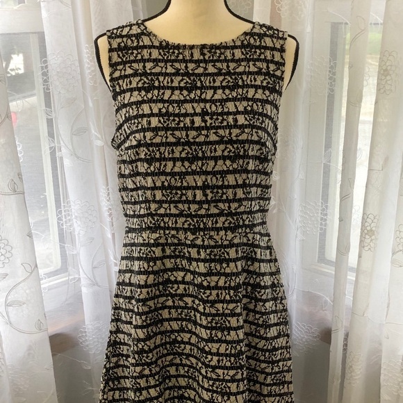 🎄Suzy Shier black  and white dress, knee length SZ L - Picture 2 of 9